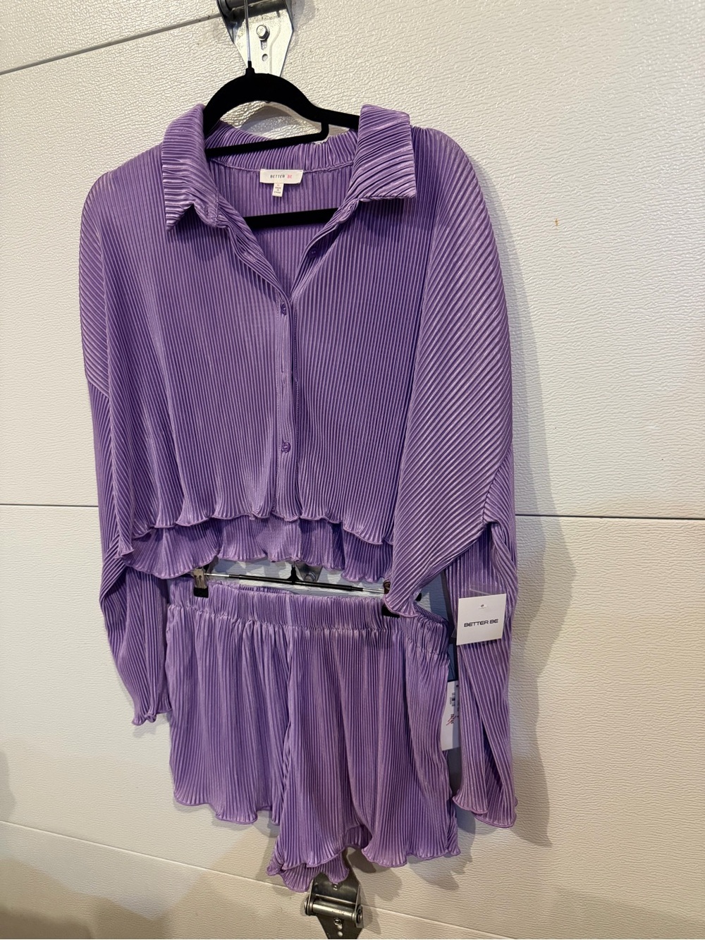 Better Be Lavender Pleated Two-Piece Set